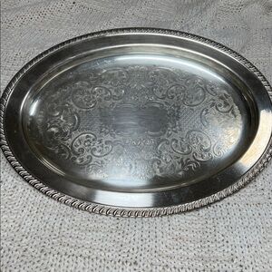 Leonard Silver Oval Plate